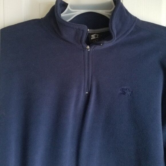 Starter Pull Over Fleece 1/4 Zip Collar Sweatshirt, Size Large NWOT - Picture 6 of 6